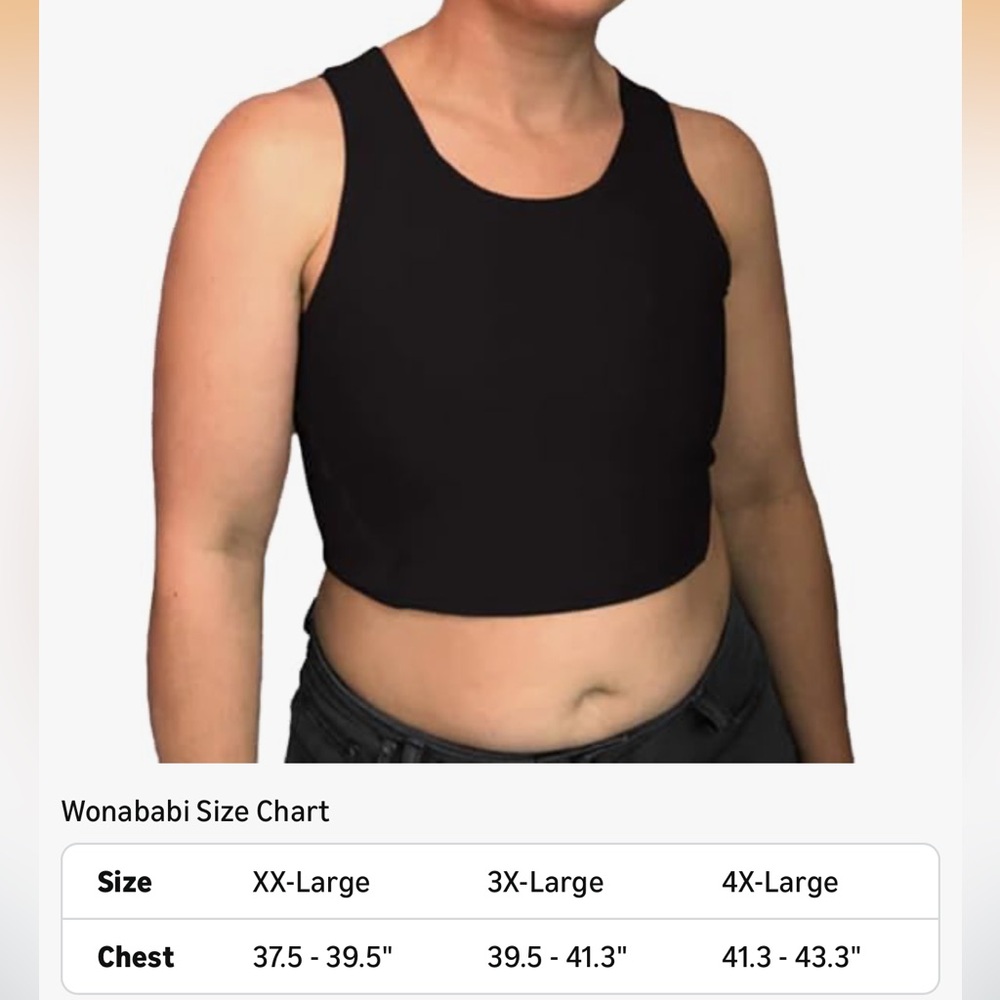 NWOT Wonababi Swimming Binder Corset Chest Binder Swimsuit Top for FTM Size 3XL